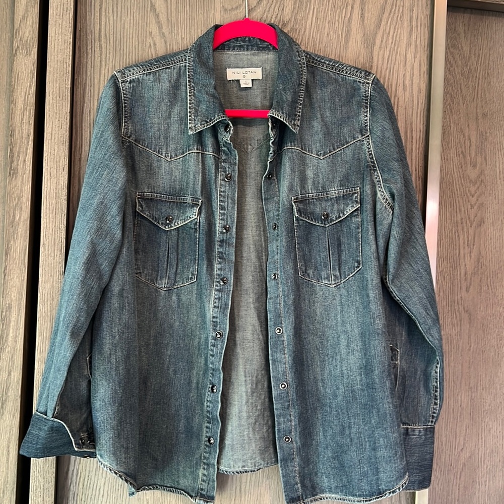 Nili Lotan for Target Denim Shirt L